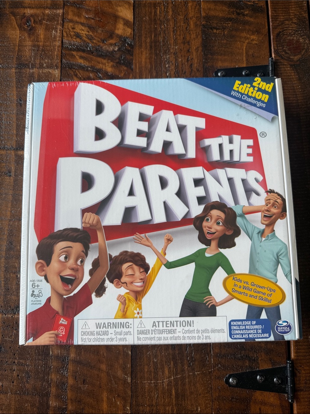 Spin Master Beat The Parents 2nd Edition Board Game NEW Sealed Family Game Ages